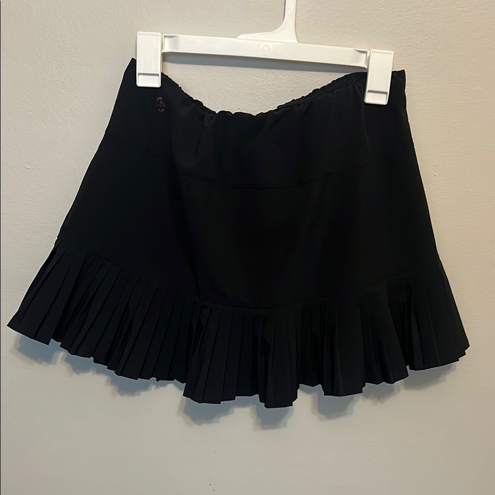 Black Pleated Tennis Skirt